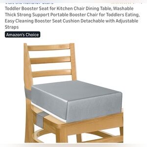 Gray Toddler Booster Seat for Dining Chair